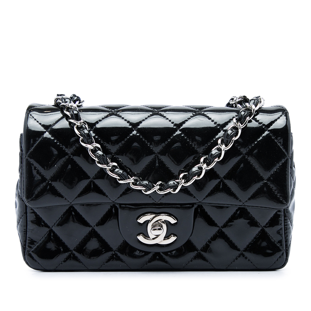 Pre-Loved Chanel Mini Rectangular Classic Patent Single Flap